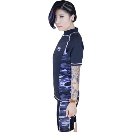 HaleyChan Women Trans Lesbian Tomboy Zip Up Chest Binder Quick-Drying Swimwear Swimsuit Vest Tank Top+Swimming Pants