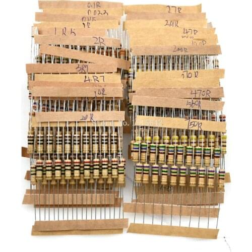 300PCS Resistor Kit 1W 5% 30values X 10pcs Carbon Film Resistance 0.1-750 ohm Set 0.1R - 750R
