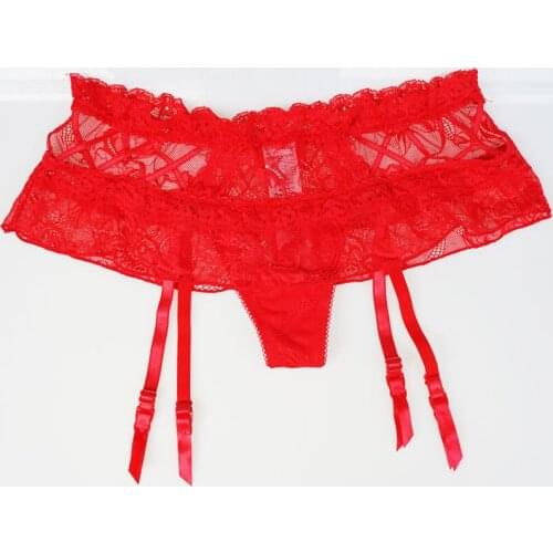 Lace Garters Removable Strips Metal Clips Cutout Women/Female Sexy Garter Belts with Brief for stockings Suspender Belt GA1123