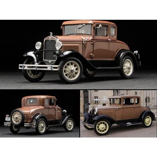 Diecast 1:18 Ford A Car Model Full-open Door Die-cast Alloy Metal Vehicle Toys Adult Children Collection Gifts Souvenirs Display