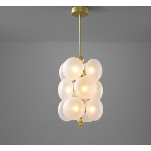 Postmodern Fashion Bubble Ball Creative Glass Chandelier Simple LED Decor Restaurant Bar Counter Bedroom Living Room Lighting