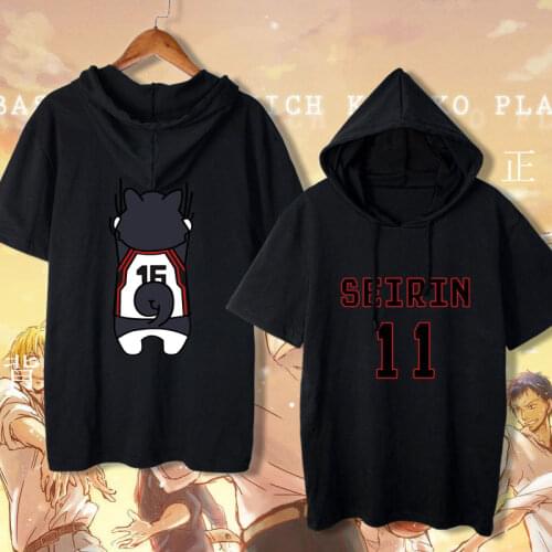 New Kuroko no Basket T-shirt Short Sleeve Hooded Casual Summer Women Men Kurokos Basket Cosplay T Shirt Anime cotton Tees