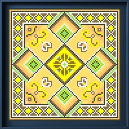 Puzzle pattern cross stitch kits pattern aida fabric 18ct 14ct 11ct count white canvas cotton thread embroidery