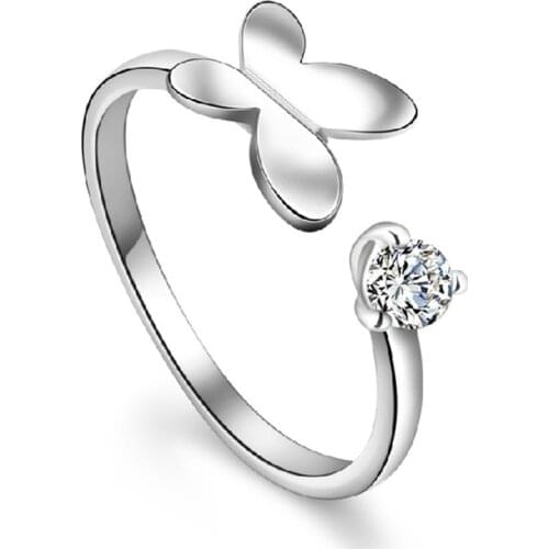 NEW ! Real 925 Sterling Silver Ring Silver fashion jewelry Ring Animal Butterfly Branches jewelry wholesale jewelry