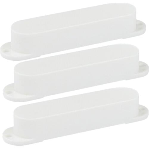 NEW 3pcs Closed Guitar Single Coil Pickup Covers White Plastic for FD ST Style Guitar Accessories