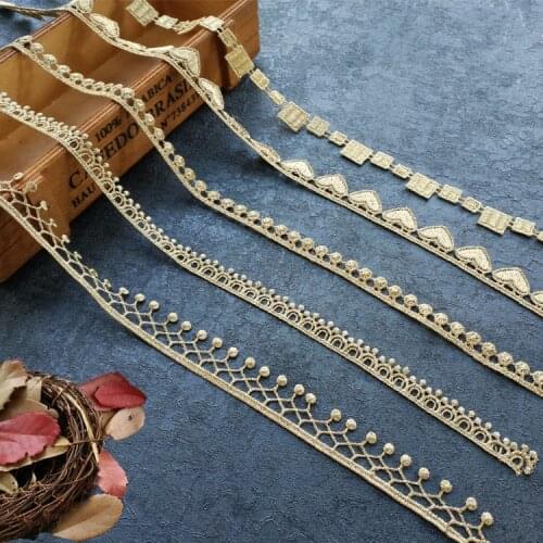 New Bud Ribbon Material Lace Gold Lace Accessories Diy Jewelry Material Decoration Clothes Accessories Skirt