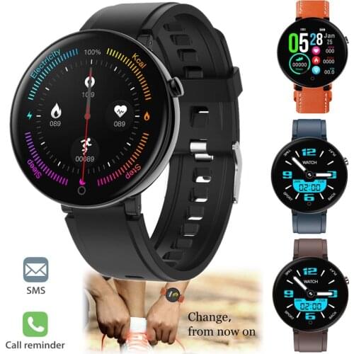 Full Round Screen Bluetooth Smart Watch Heart Rate Sleep Monitor Pedometer Calls Messages Reminder for Men Women Boys Girls