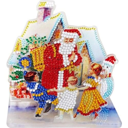 Christmas Childrens Educational DIY Crystal Diamond Ornaments Full Drill 3D Three-dimensional Puzzle Diamond Painting
