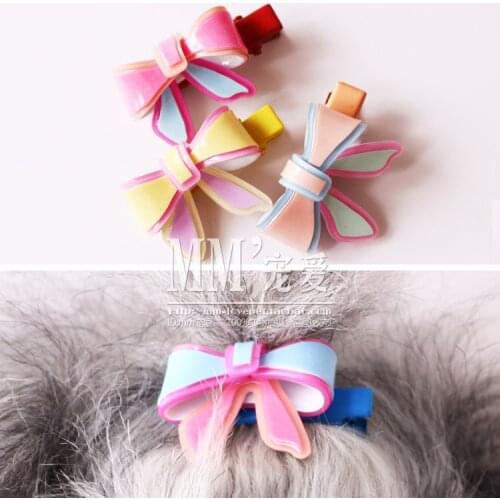 Dog hairpin pet Maltese dog Teddy flower mini Yorkshire acrylic jewelry 50pcs