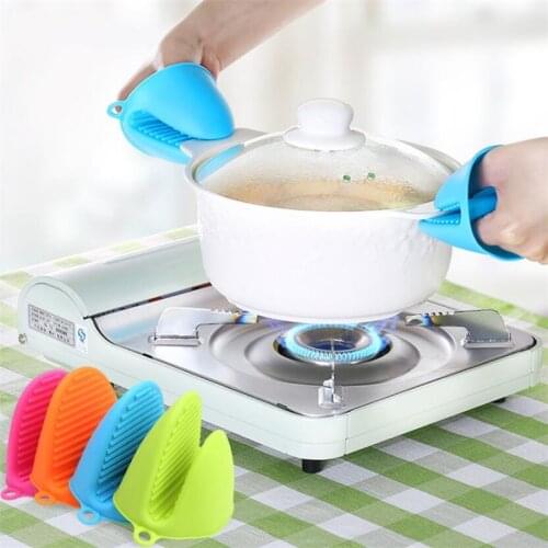 Silicone Anti-scalding Oven Gloves Mitts Potholder Kitchen BBQ Gloves Tray Pot Dish Bowl Holder Oven Handschoen Hand Clip