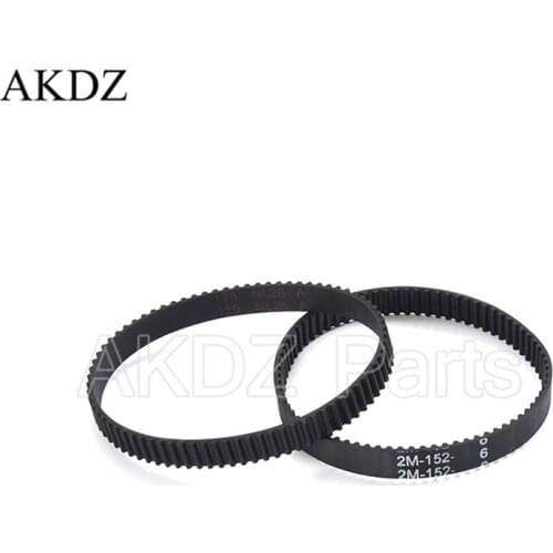 2MGT 2M 2GT Synchronous Timing belt Pitch length 152 width 6mm/9mm Teeth 76 Rubber closed