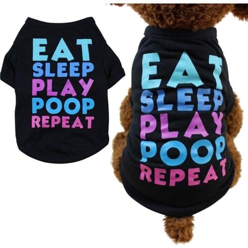 Pet Dog T-shirt Letters Vest Dog Clothes Summer Clothing for Dog Shirts Puppy Yorkshire Terrier Chihuahua Clothes French Bulldo