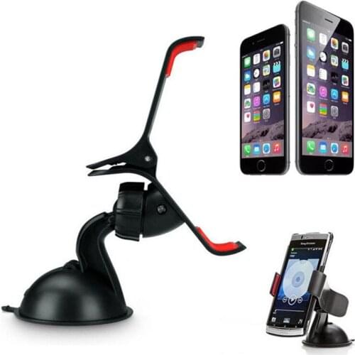 Universal Car Windshield Mount Stand Mobile Phone Holder Mount Stand For iPhone 4 5 5s 6 Samsung S3 S4 S5 S6 Edge sony GPS