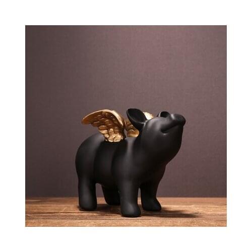 Xiao pig lucky pig small blessing pig piggy bank resin furnishing home model room childrens room small change to decoration