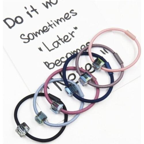 1PCS Creative Crystal Elastic Hair Bands For Girl Bohemian Headband Scrunchy Korean fashion Kids Hair Accessories For Women