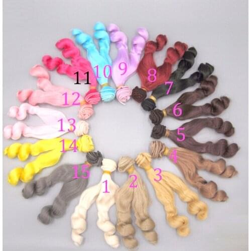 15 cm x 100 cm doll wig fits 1/3 1/4 1/6 BJD doll DIY hair brown linen coffee black brown natural hair for doll