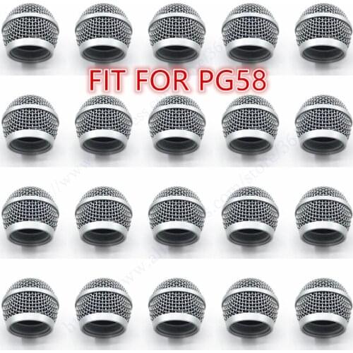20PCS/lot Professional Replacement Ball Head Mesh TOP quality Microphone Grille Fits For shure PG48 PG58
