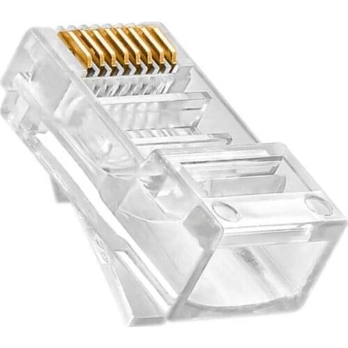 20Pcs Practical Internet Gold Plated Cable Modular Plug Adapter RJ45 8P8C CAT5E