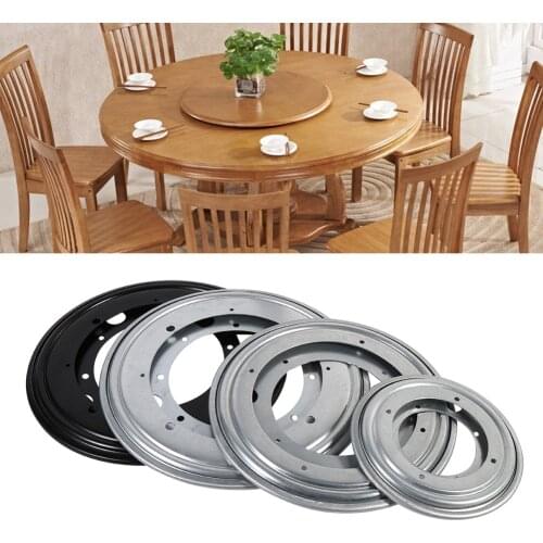 4 Types Sliver/Black Tableware Heavy Duty Round Shape Galvanized Turntable Bearing Rotating Swivel Plate