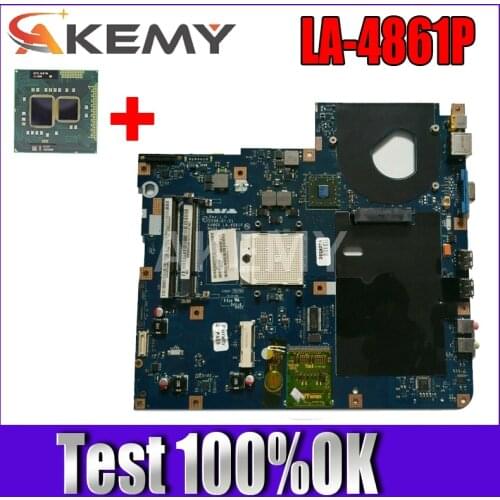Akemy For Acer aspire E625 5516 5517 5532 Laptop Motherboard KAWG0 LA-4861P MBN3602001 MAIN BOARD Socket S1 Free CPU