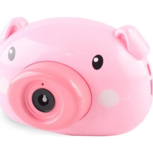 Cute Cartoon Pig Camera Bubble Machine Outdoor Electric bubble machine Automatic Bubble Machine Bath kids toys party toys