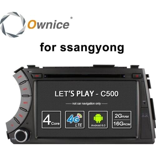 Ownice C500 4G SIM LTE Android 6.0 Octa 8 Core car dvd gps player for ssangyong Kyron Actyon 4G Wifi BT radio 2GB RAM 32GB ROM