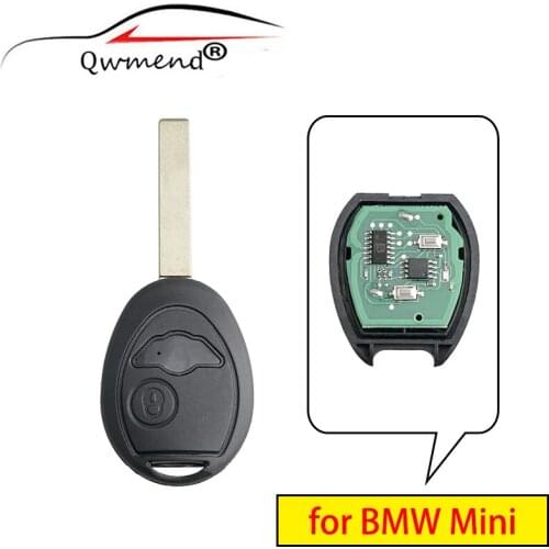 QWMEND Car Remote Key for BMW Mini Cooper R50 R53 S 2001 2002 2003 2004 2005 Smart Car Key PCF7930AS Chip 433Mhz