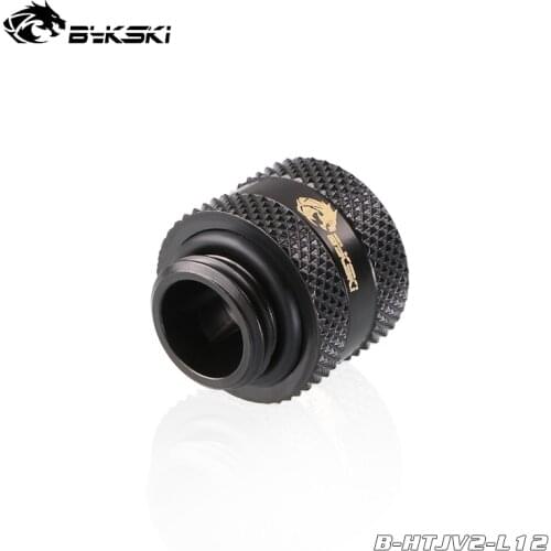 Bykski 8x12mm Hard Tube Hand Compression Fittings ,OD 12mm Rigid Tube Connector,G1/4,B-HTJV2-L12