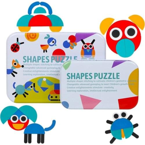 Candywood Variety Creative Puzzle Kids Wooden Toys For Children Jigsaw Puzzle Kids Early Learning Educational Toys Montessori