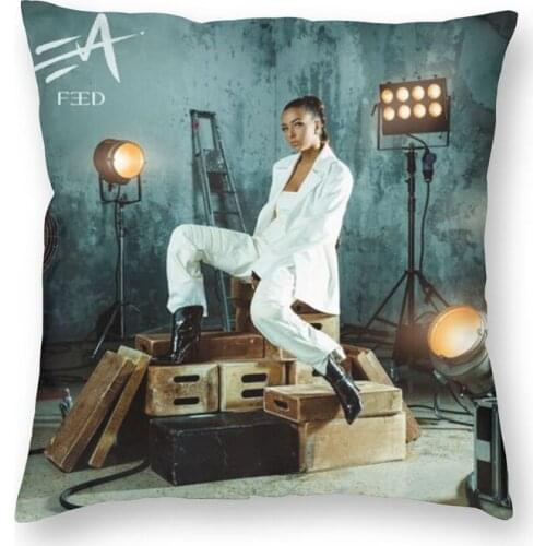 French Singer Eva Queen Cushion Cover Sofa Decoration Square Throw Pillow Case 40x40cm Office Decorative Pillowcases