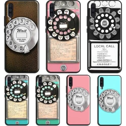 Retro Blue Payphone Vintage For Samsung A21S A20e A02S A20 A40 A50 A70 A12 A32 A42 A52 A72 A31 A41 A51 A71 Phone Case