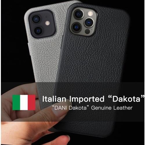 Italian DANI Dakota Leather Case for iPhone 12 Pro Max 11 12Pro Luxury Supercar Cow Genuine Leather Phone Cases Cover