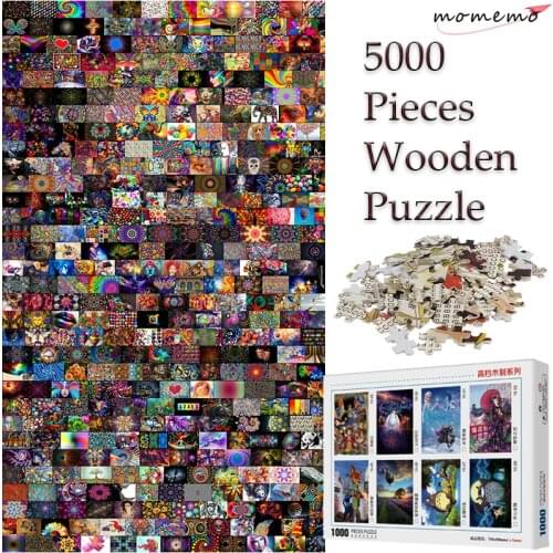 MOMEMO 5000 Pieces Wooden Jigsaw Puzzle Customized Toys