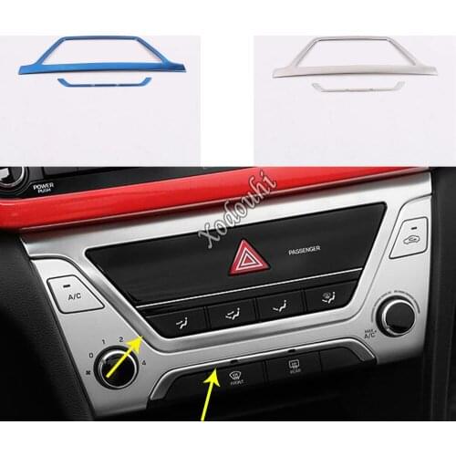 For Hyundai Elantra Avante 2016 2017 2018 2019 2020 Car Trim Stick Frame Middle Console Temperature Air-condition Volume Button