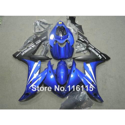 MOTOMARTS perfect fit for YAMAHA YZF R1 2004 2005 2006 blue black fairings set R1 04 05 06 fairing kit 3293 Full injection