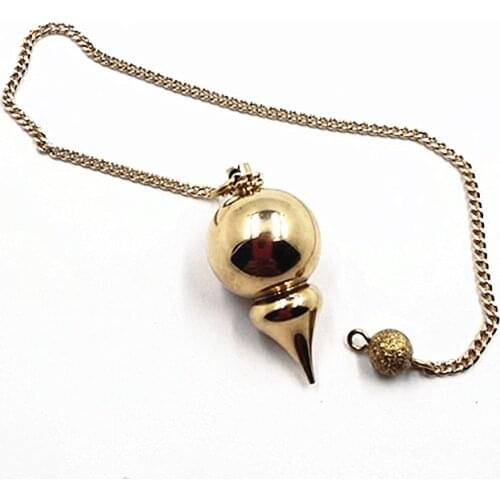 Copper Metal Dowsing Pendulum for Reiki Healing Divinatio Pendent Spiritual Wicca Men Amulet Screw Shape Pendule Radiestesia