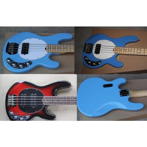 Free shipping High Quality Music Man StingRay 4 wine red Electric Bass with 9V Battery active pickups