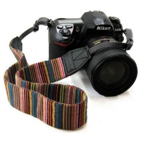 Vintage Style Stripes Soft Camera Neck Straps Shoulder Belt Grip For DSLR For Nikon For Canon For Sony For Pentax