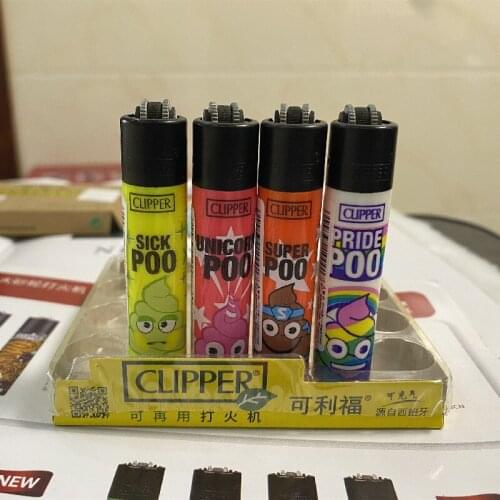 CLIPPER Grinding Wheel Original Butane Lighter Interesting Personality Pattern Creative Inflatable Lighter Collection Gift