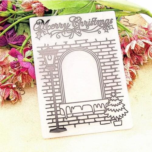 PANFELOU Easter Park tunnel Embossing folders Plastic For Scrapbooking DIY Template Fondant Cake Photo Album Card Making