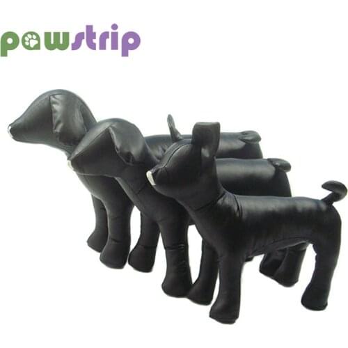 Pawstrip 1PC Leather Dog Mannequin Standing Position Dog Models PetShop Display For Clothing Apparel Collar Pet Dog Toys
