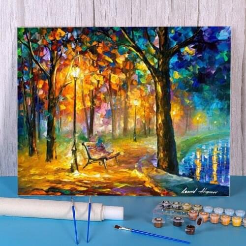 Singing Park Paint By Numbers Kit Oil Paints 50*70 Paiting By Numbers Loft Picture For Children Handicraft Handiwork Art