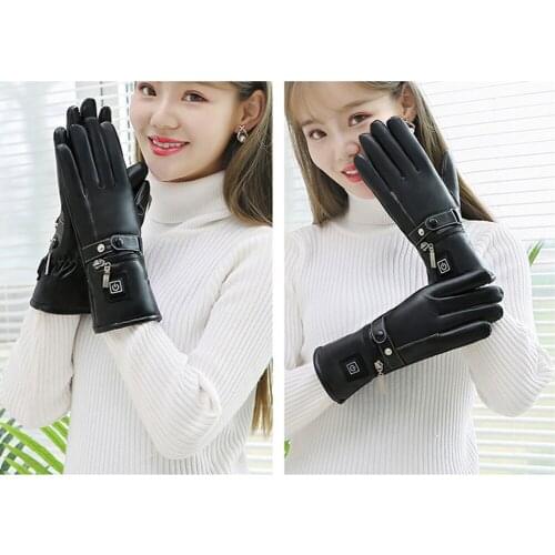 Touch Screen Heated Gloves USB Charging Outdoor Heated Gloves with Independent Heating Chip for Cycling Climbing