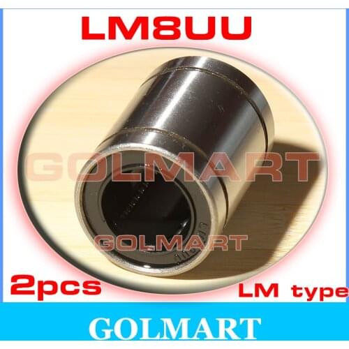 2pcs Linear Bearings New Precision LM8UU Bearing 8*15*24mm Linear Motion Bush Bushing