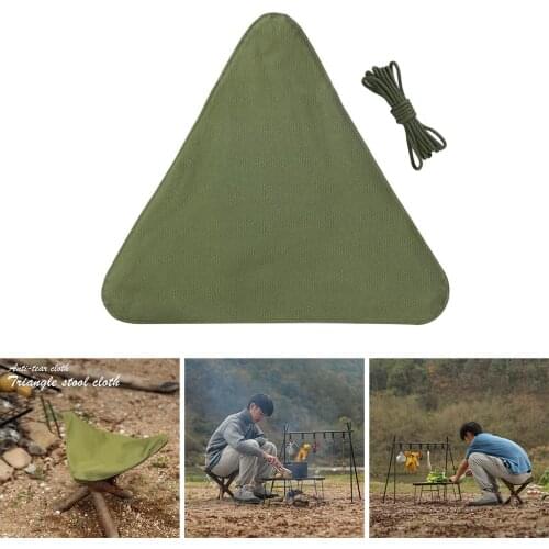 Portable Stool Cloth Outdoor Folding Triangle Chair Seat Fishing Picnic BBQ Travel Hiking Garden Picnic Beach BBQ Accessory