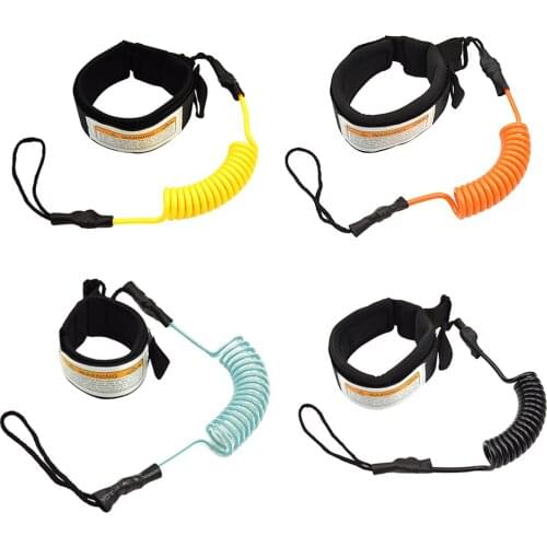 Surfboard Leash 5ft Coiled Stand UP Paddle Board SUPs Wrist Ankle Leash Leg Rope Longboard Raft Traction Leash Accessories