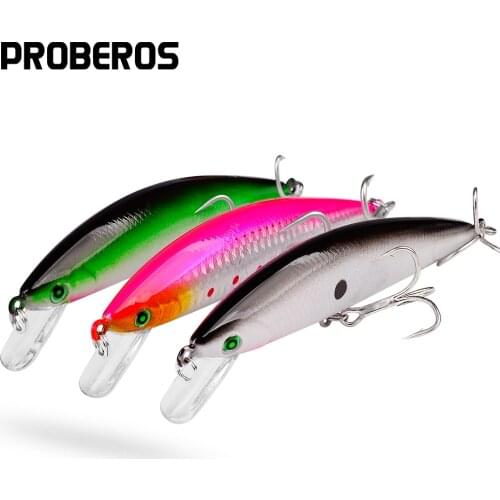 PROBEROS 6PCS Sinking Minnow Baits 41g-13cm Trolling Bass Bait Sinking Swimbait Artificial Wobblers Fishing Tackle