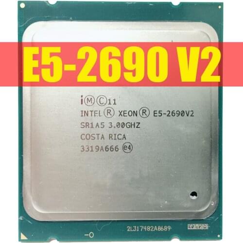 Intel Xeon Processor E5 2690 V2 CPU 3.0G LGA2011 Ten Cores Server processor e5-2690 V2 E5-2690V2 formal edition 100% normal work