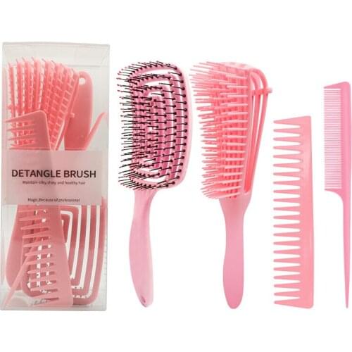 Detangling Hair Hrush Hair Comb Set Detangler Hairbrush for Curly Hair Barber Accessories Hair Care Styling Tools