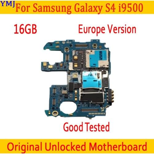 With Android System for Samsung Galaxy S4 i9505 Motherboard,Original unlocked for Samsung S4 i9500 Mainboard with Full Chips